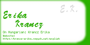 erika krancz business card